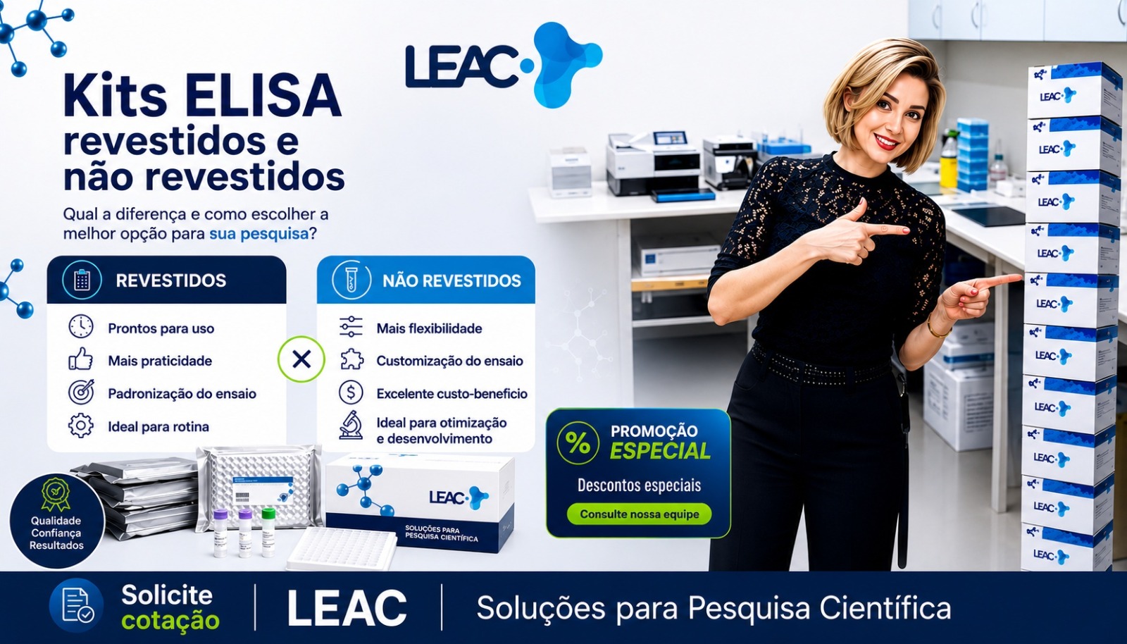 Fique por dentro das novidades com a Leac Lab | Kits ELISA revestidos e não revestidos: qual a diferença e como escolher a melhor opção para sua pesquisa? 