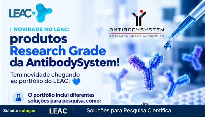 Fique por dentro das novidades com a Leac Lab | Novos produtos Research Grade da AntibodySystem chegam ao portfólio do LEAC 